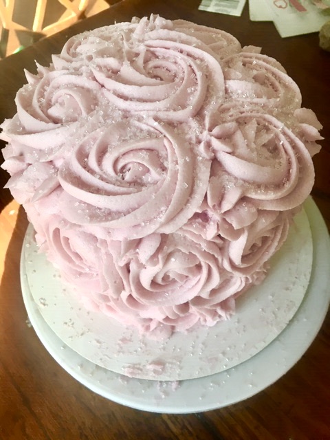 GF Vegan Rosette Cake