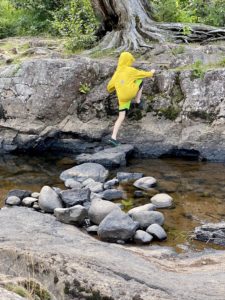 Climbing the rocks